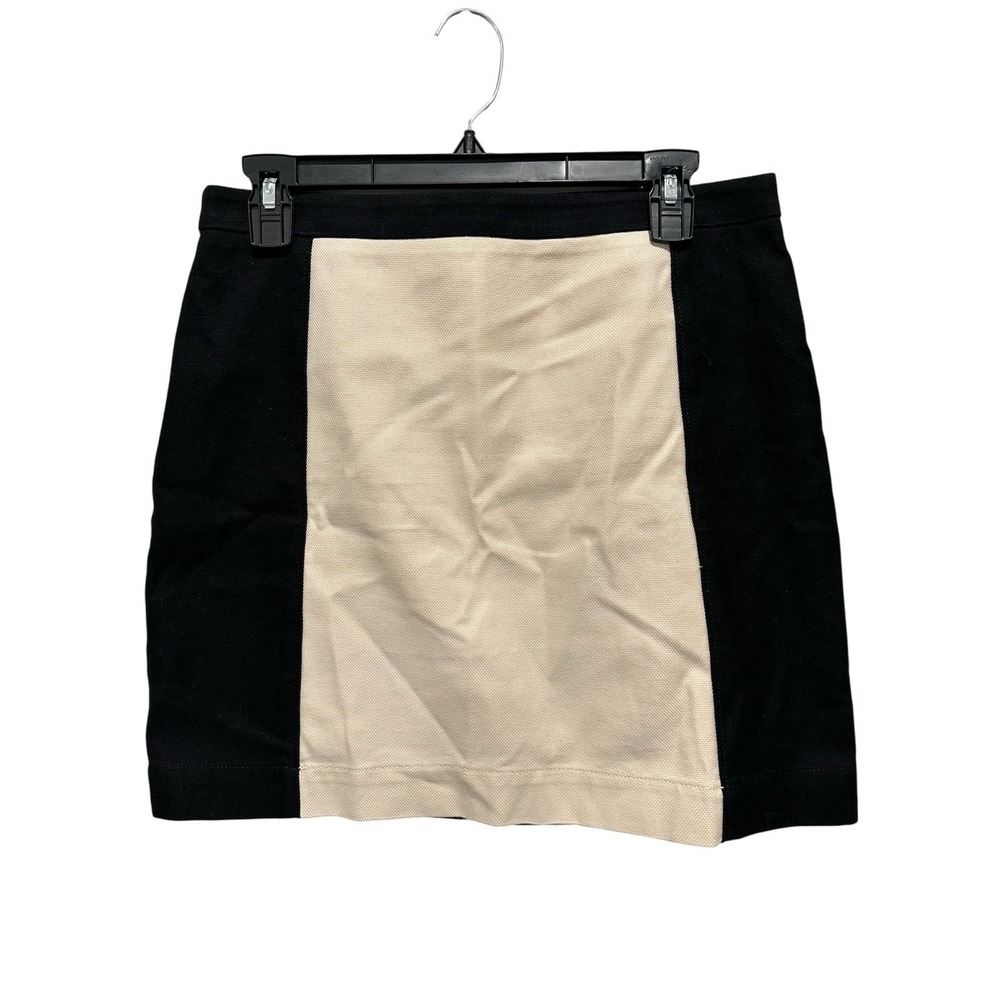 LOFT Color Block Skirt Black & Cream, Fall, Size 8P